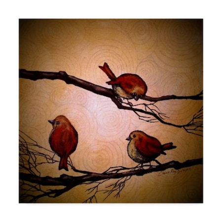 Cherie Roe Dirksen 'Morning Tweet' Canvas Art,35x35